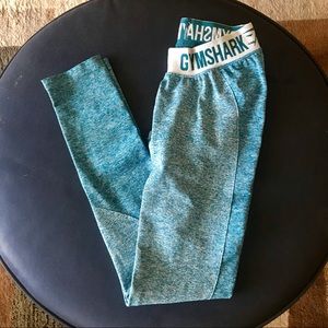 Gymshark Flex Leggings - Deep Teal Ice Blue